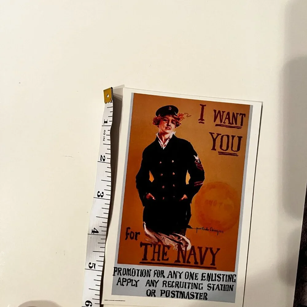 Vintage Post Cards - WWI Navy Recruitment Poster and Roosevelt Third Inaguration